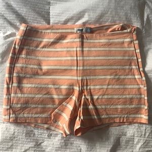 Old Navy high waisted peach striped shorts